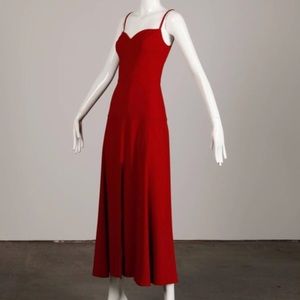 State Of Claude Montana Red Dress Vintage Size 8